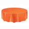 Orange Round Plastic Tablecloth - 2.13m