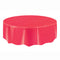 Red Round Plastic Tablecloth 2.13m