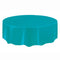 Turquoise Round Plastic Tablecloth 2.13m