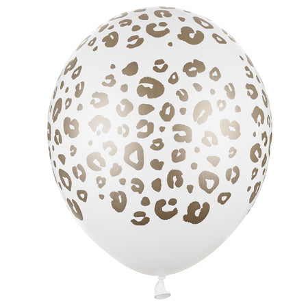 White Leopard Print Latex Balloons - 11