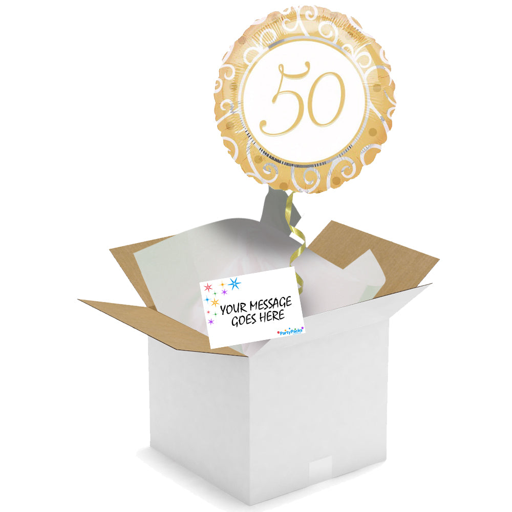 Send a Balloon - 50th Gold Anniversary 18"