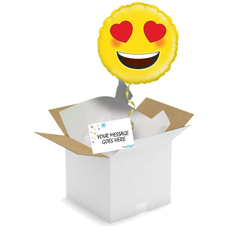 Balloon In A Box - Emoji Love Holographic Balloon - 18