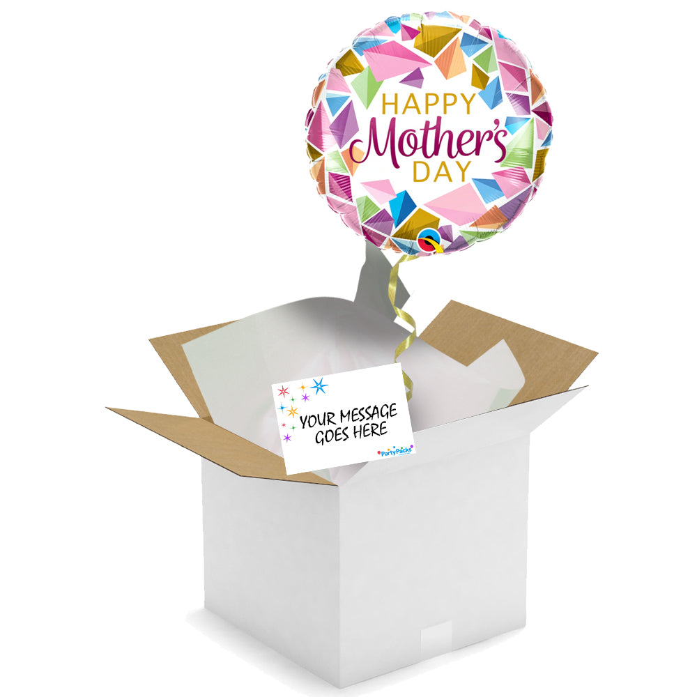 Send an Inflated Balloon Mother's Day Colourful Gems - 18"