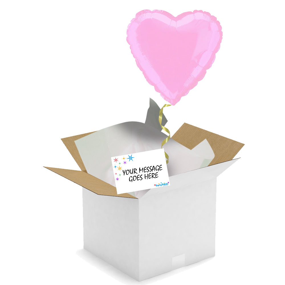 Balloon In A Box - Pink Heart 18"