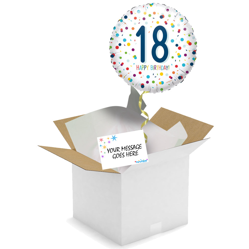 Send A Balloon - 18th Birthday Confetti 18"