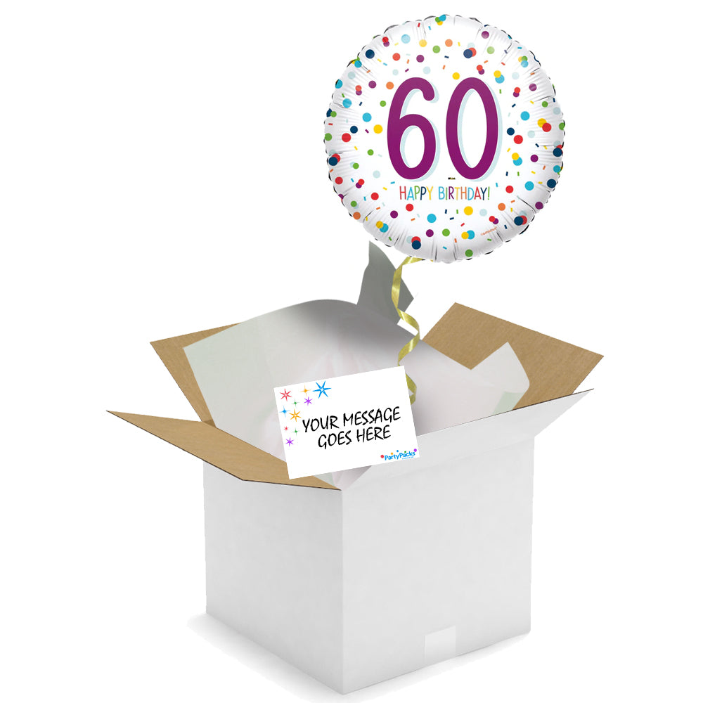 Send a Balloon - 60th Birthday Confetti 18"