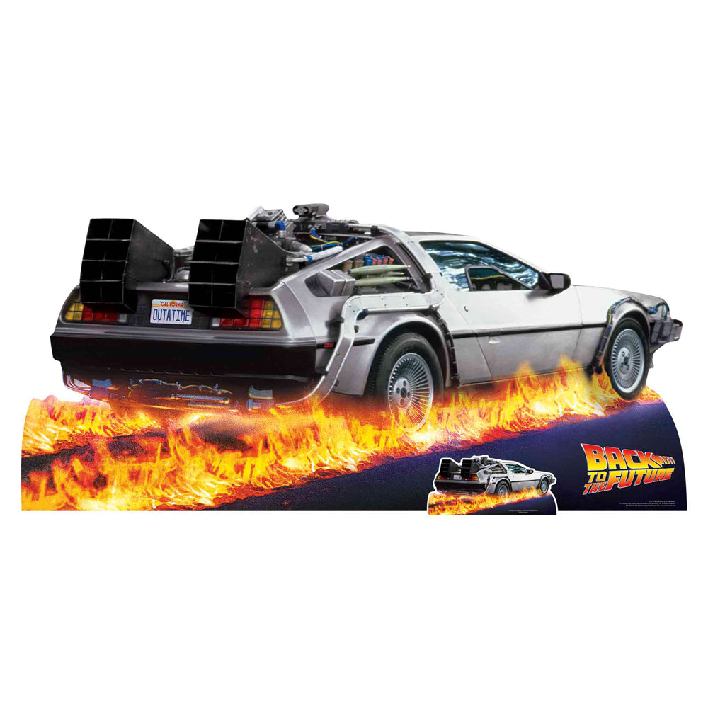 Back to the Future DeLorean 80's Cardboard Cutout Decoration - 1.95m