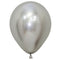 Silver Chrome Metallic Latex Balloons - 11