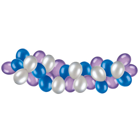 Navy, Silver and Purple Balloon Arch DIY Kit - 2.5m