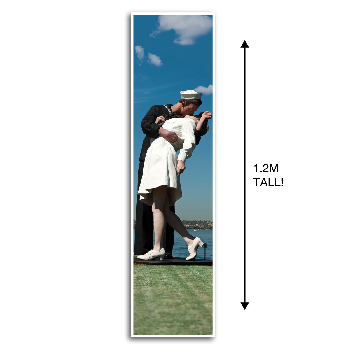 VJ Day Kissing Sailor Times Square Portrait Wall & Door Banner Decoration - 1.2m