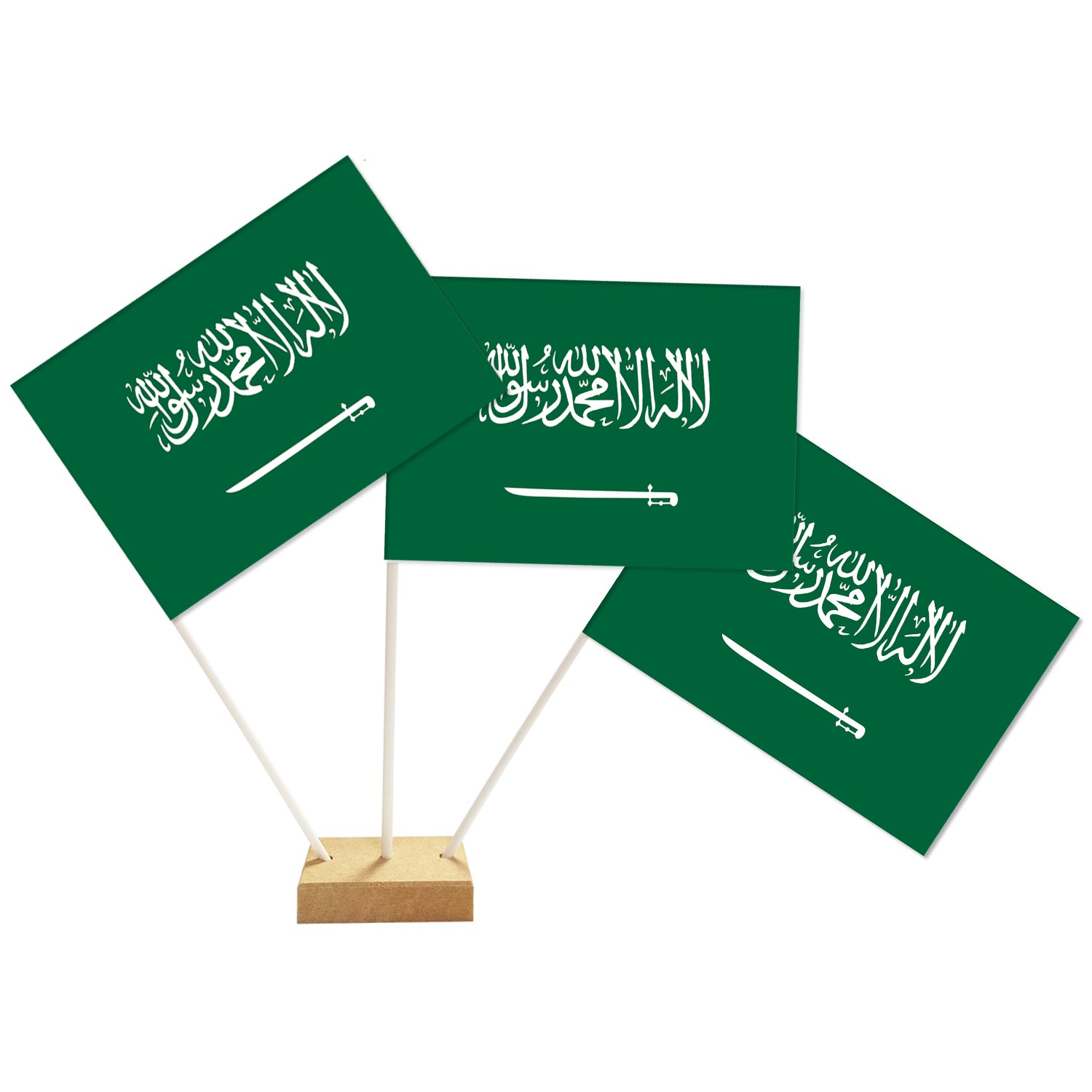 Saudi Arabia Paper Table Flag - 15cm on 30cm Pole