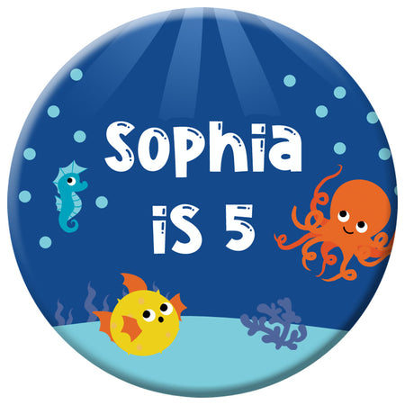 Personalised Sealife Badge - 58mm