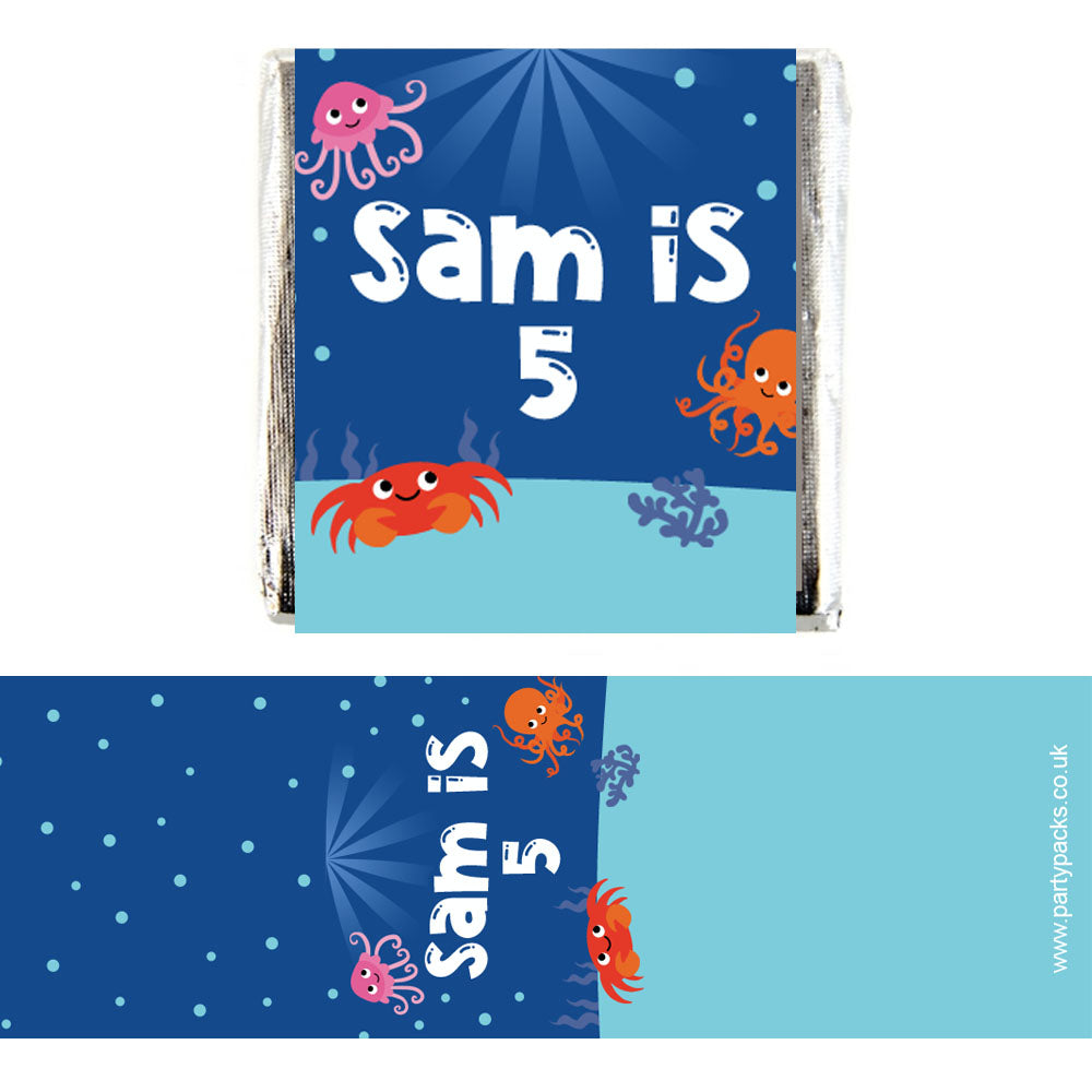 Personalised Chocolates - Sealife - Pack 16