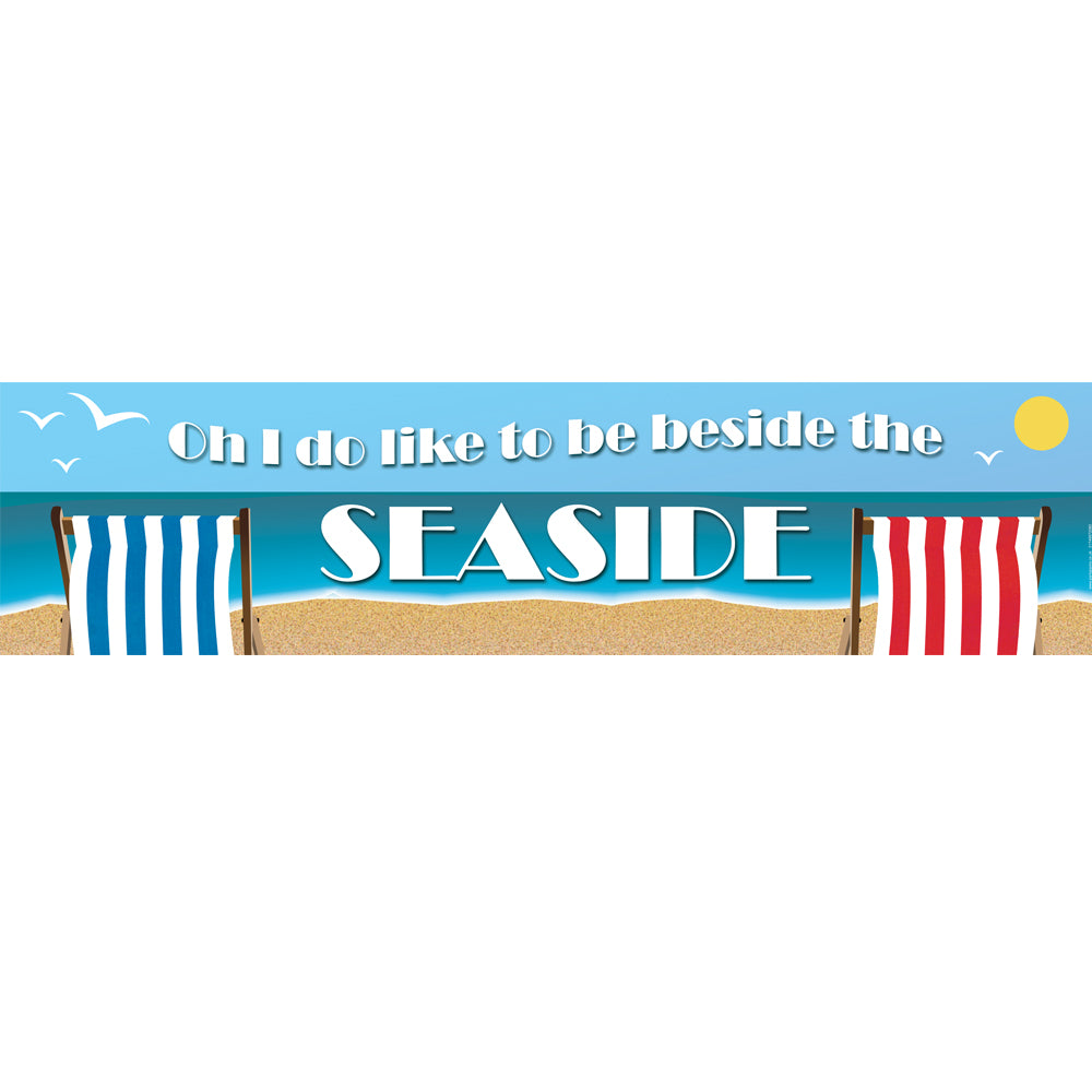 Seaside Deckchairs Banner Decoration - 1.2m