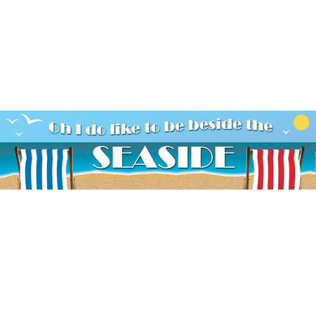 Seaside Deckchairs Banner Decoration - 1.2m