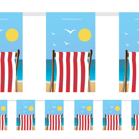 Seaside Deckchair Paper Bunting - 2.4m