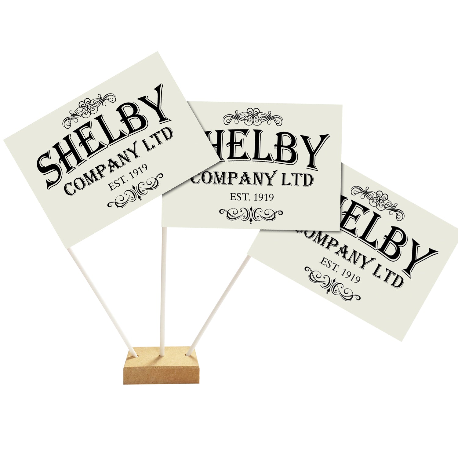Shelby Company Ltd Peaky Gangsters Table Flag Decorations 15cm on 24cm Pole