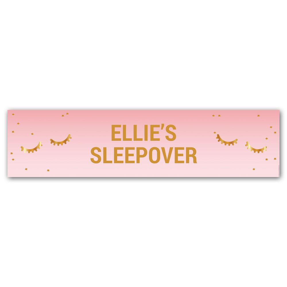 Sleepover Party Personalised Banner - 1.2m