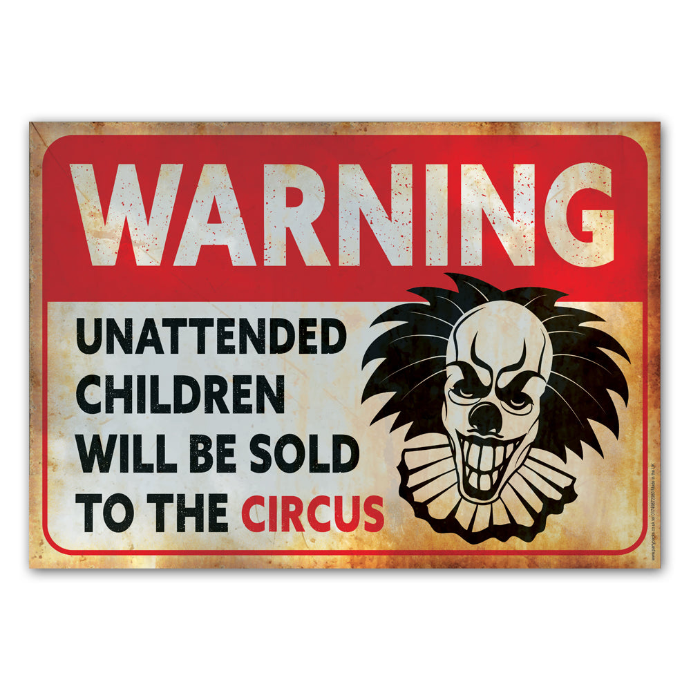 Children Will Be Sold To The Circus Sign Halloween Poster Decoration - A3