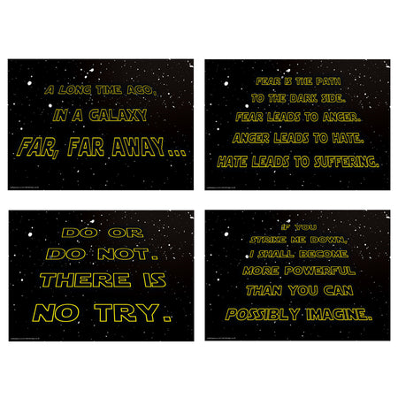 Star Wars Jedi Quotes Posters - Pack of 4