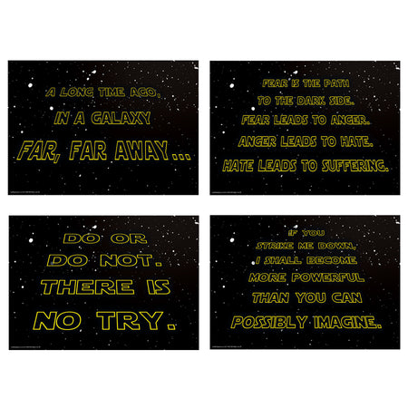 Star Wars Jedi Quotes Posters - Pack of 4