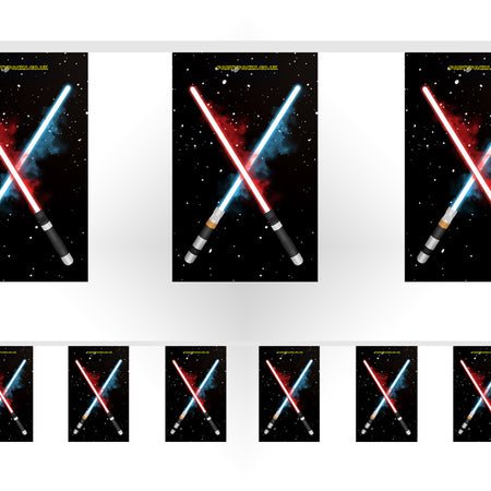 Lightsaber Paper Flag Bunting - 2.4m