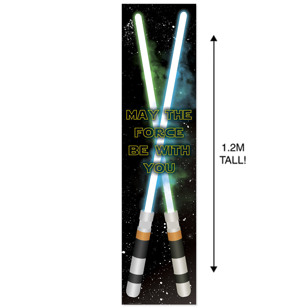 Jedi Lightsaber May The Force Be With You Portrait Wall & Door Banner - 2.4m