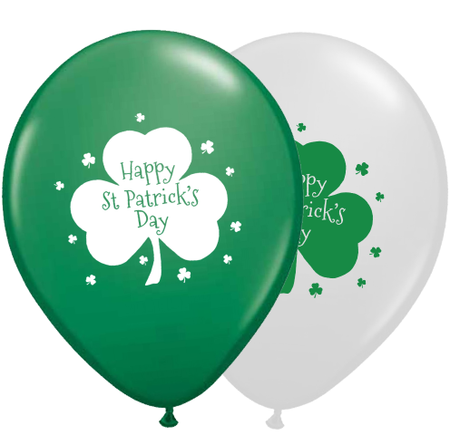 Happy St Patrick's Day Latex Balloons - Pack of 10