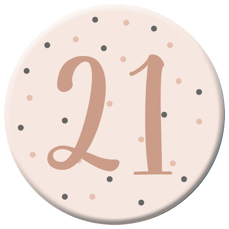 Personalised Badge 58mm - Sweet Rose Gold