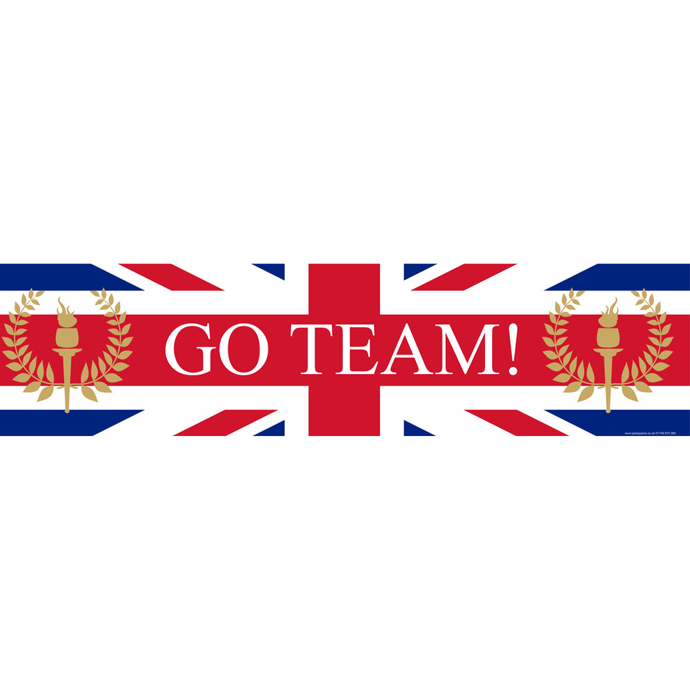 Go Team! Union Jack Banner Decoration - 1.2m