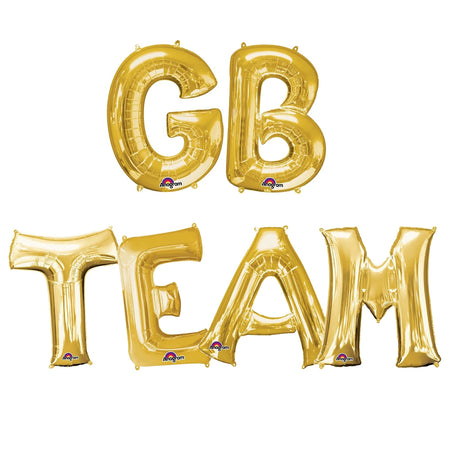 GB TEAM Gold Foil Air-Fill Balloons - 16