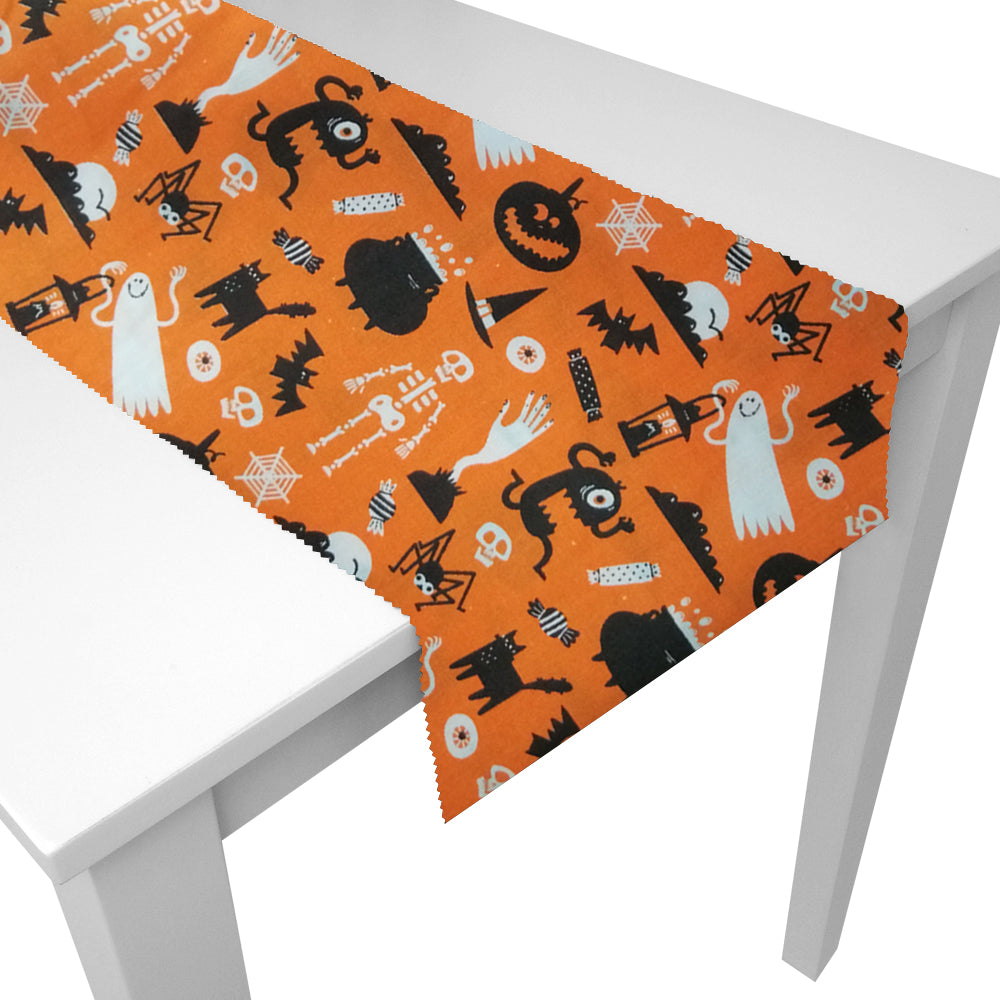 Halloween Ghosts & Ghouls Fabric Table Runner - 1.5m