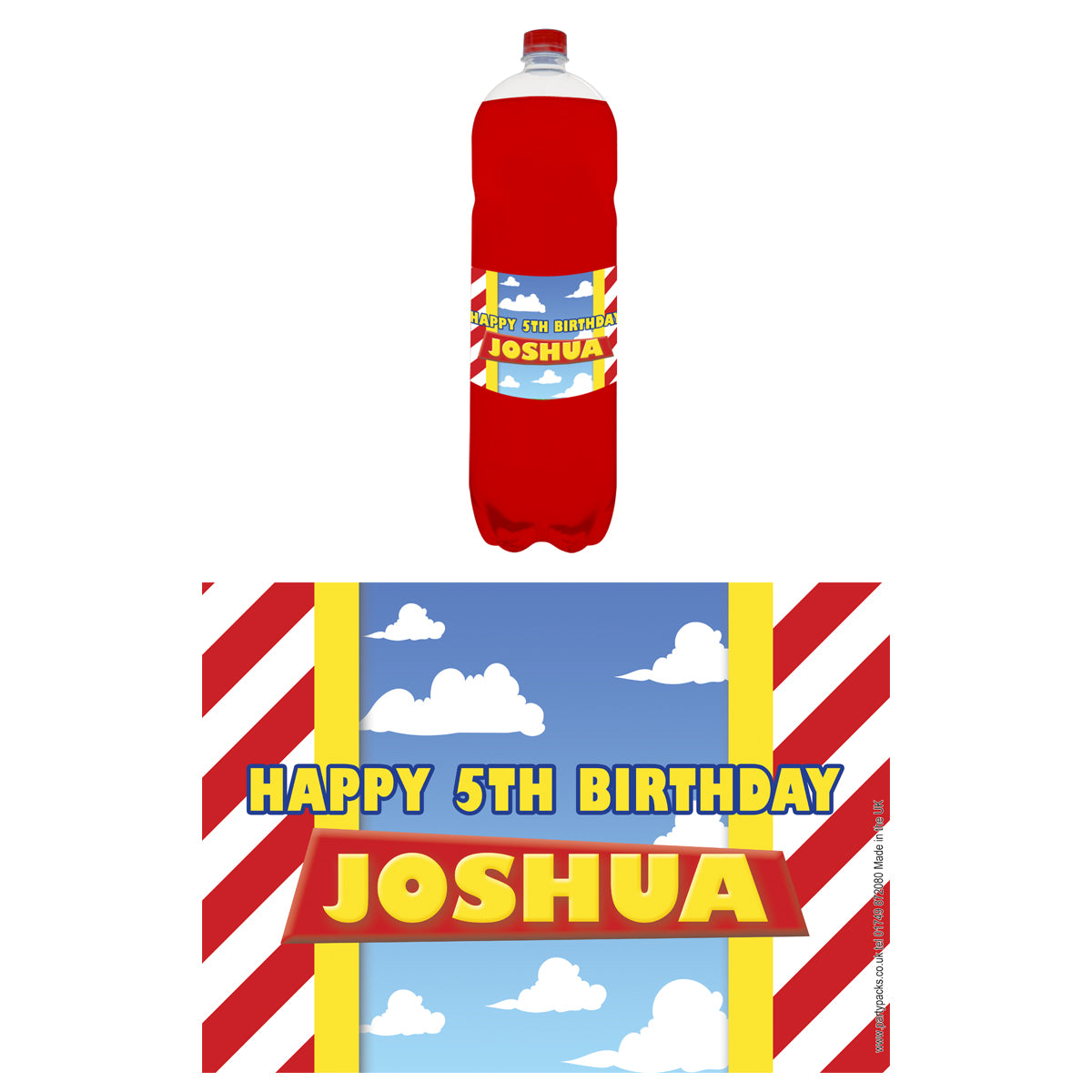 Personalised Bottle Labels - Toy Story - Pack of 4