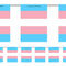 Transgender Pride Flag Paper Bunting - 2.4m