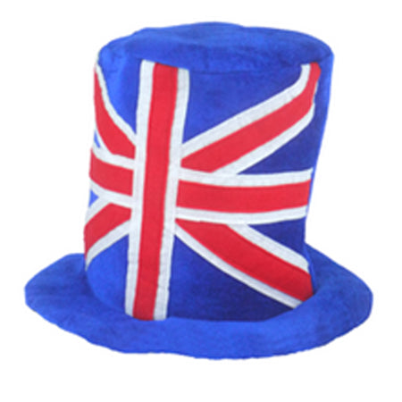 British Union Jack Plush Top Hat