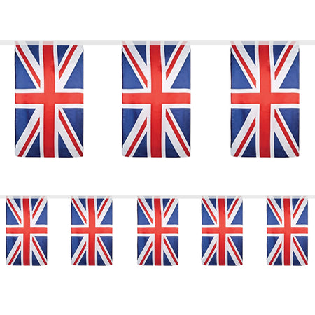 British Union Jack Fabric Flag Bunting - 6m