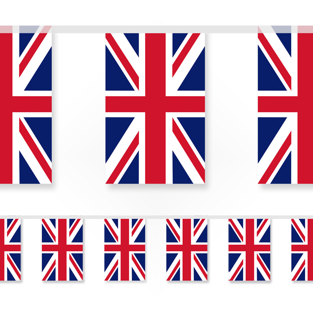 British Union Jack Paper Flag Bunting - 2.4m