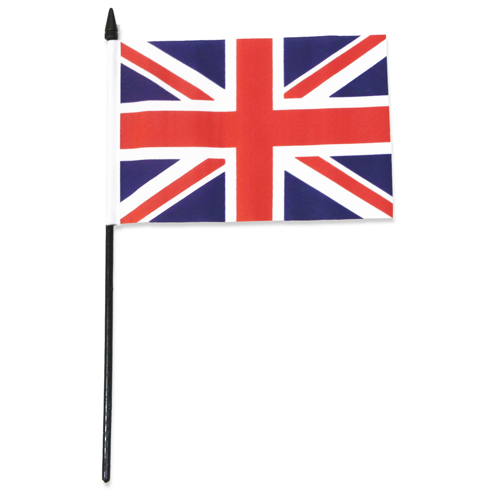 British Union Jack Fabric Table Flag - 10cm x 15cm