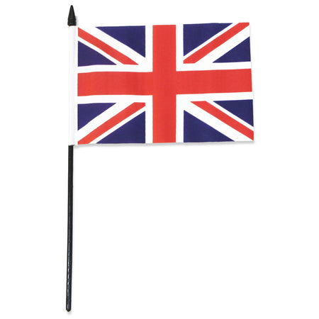 British Union Jack Fabric Table Flag - 10cm x 15cm