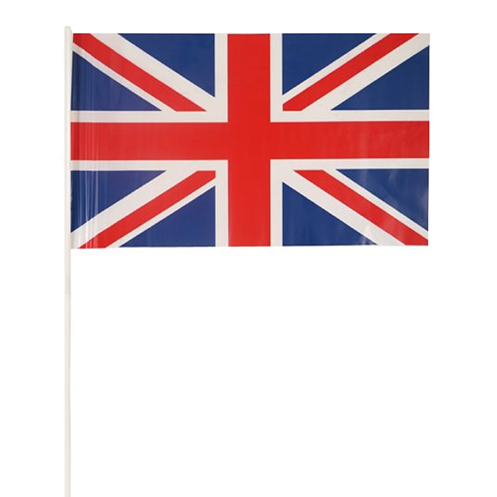 Budget British Union Jack PVC Hand Waving Flag - Each - 28cm x 18cm