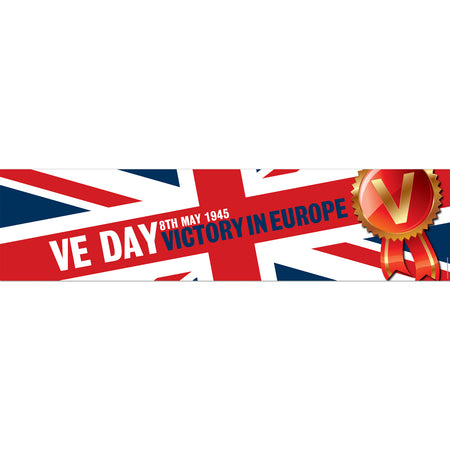 VE Day Union Jack Banner Decoration - 1.2m