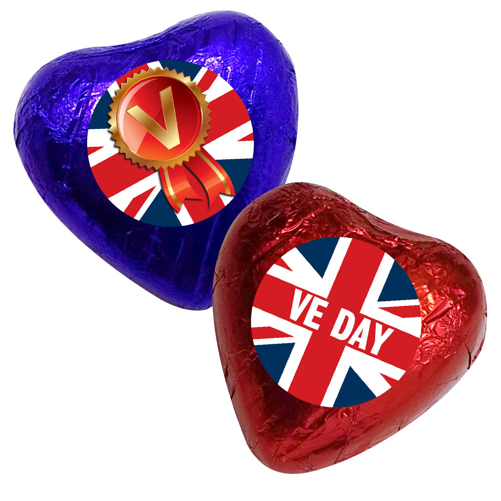 VE Day Heart Chocolates Kit - Pack 24