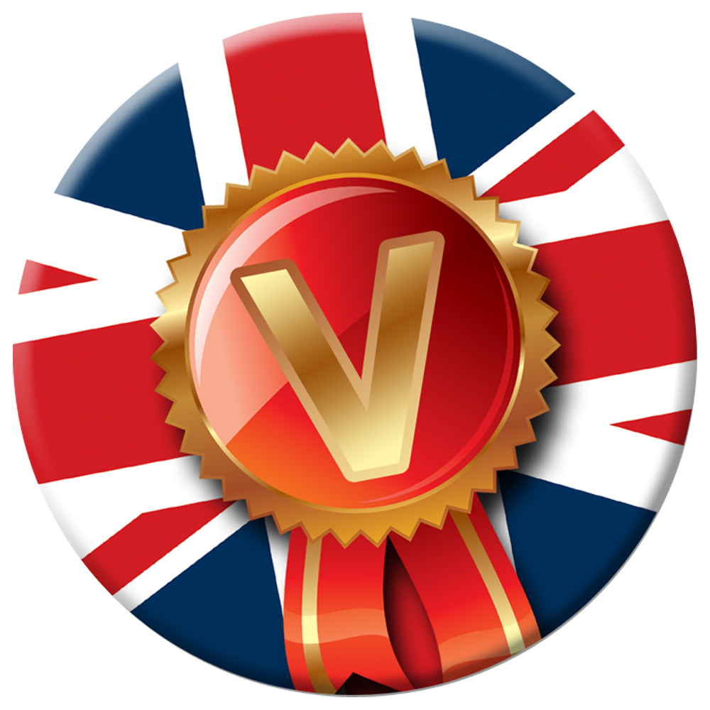 VE Day Badge 58mm (Pinned Back) - Each