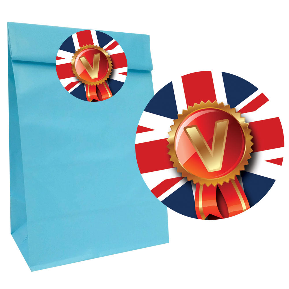 VE Day Party Bags with Stickers - Pack of 12