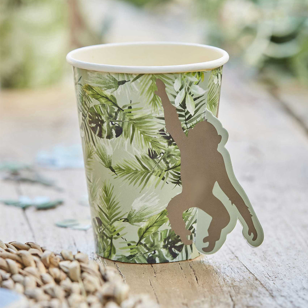 Monkey Party Paper Cups - Pack of 8
