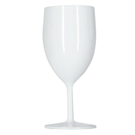 White Plastic Wine Glass - 250ml - Each