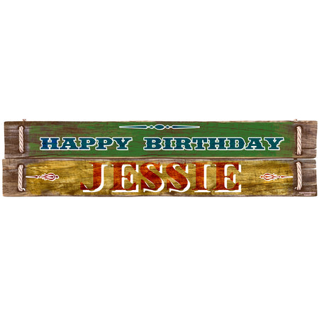 Wild West Personalised Banner - 1.2m