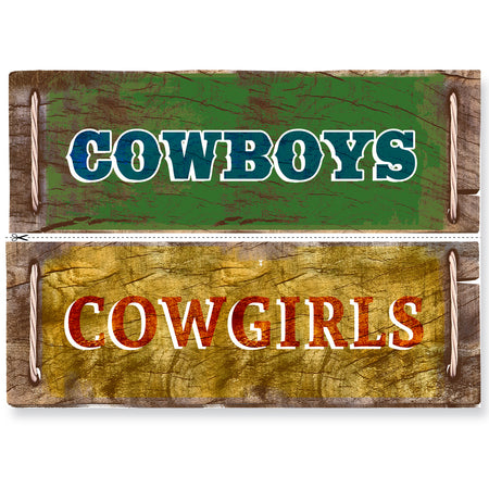 Wild West Party Toilet Signs - Cowboys & Cowgirls