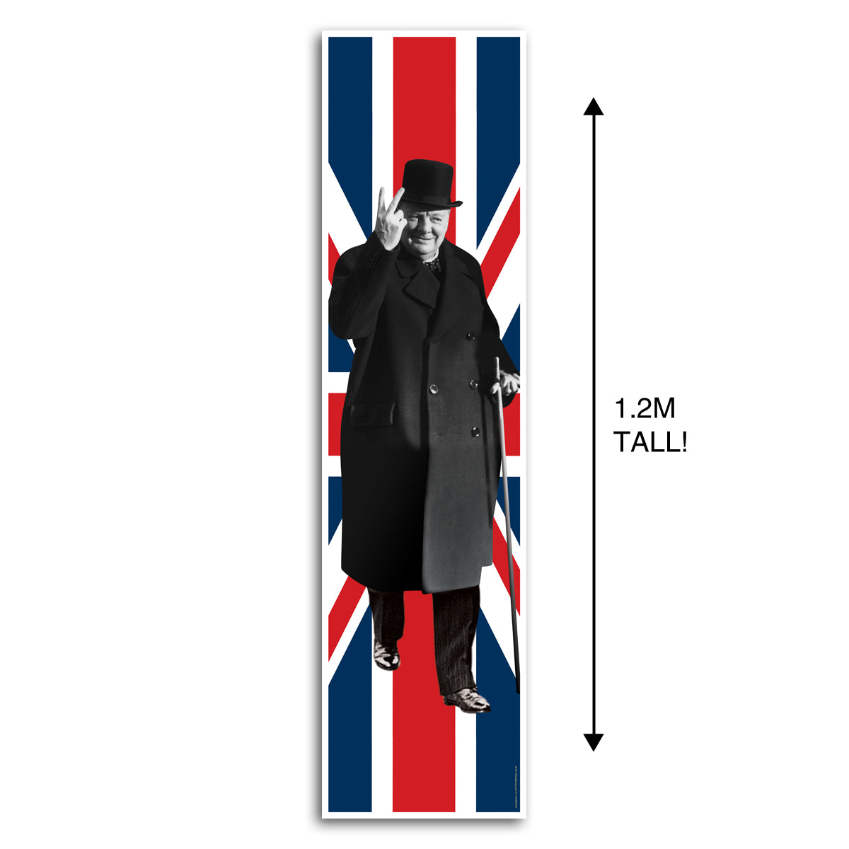 Winston Churchill Union Jack Portrait Wall & Door Banner Decoration - 1.2m