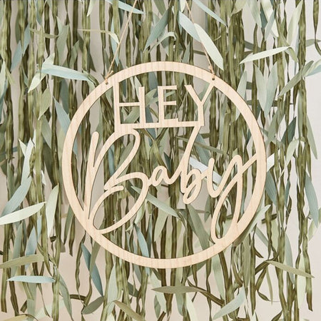 Wooden Hey Baby Hoop Sign - 36cm